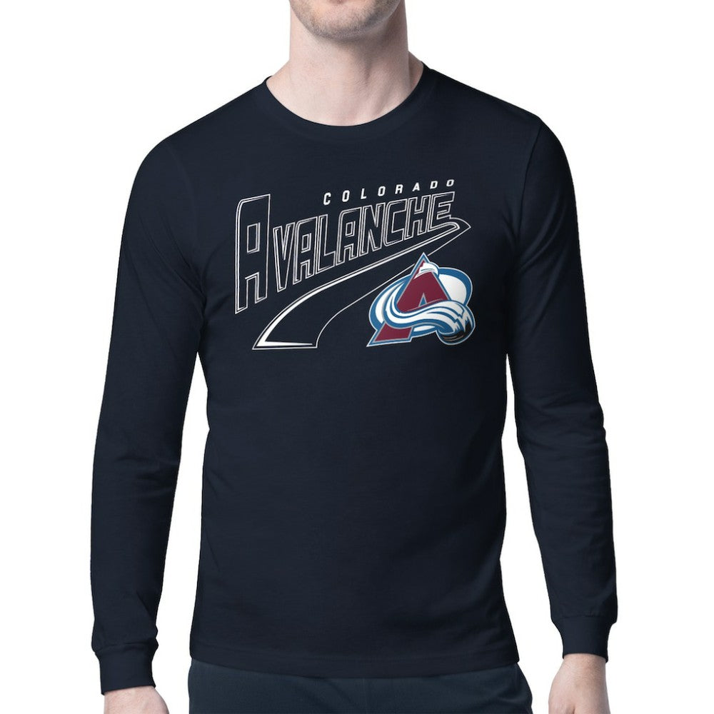 Colorado Avalanche Starter Modern Tailsweep Long Sleeve T-Shirt - Navy - NHL