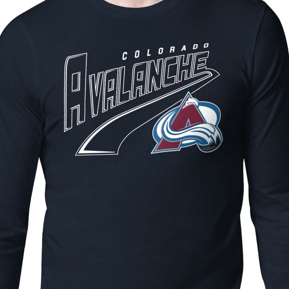Colorado Avalanche Starter Modern Tailsweep Long Sleeve T-Shirt - Navy - NHL