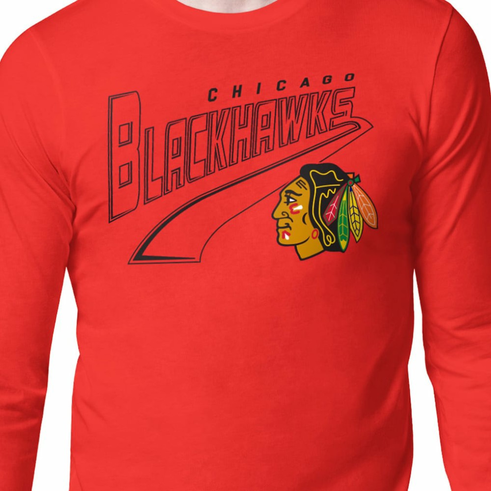 Chicago Blackhawks Starter Modern Tailsweep Long Sleeve T-Shirt - Red - NHL
