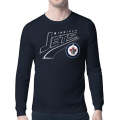 Winnipeg Jets Starter Modern Tailsweep Long Sleeve T-Shirt - Navy - NHL