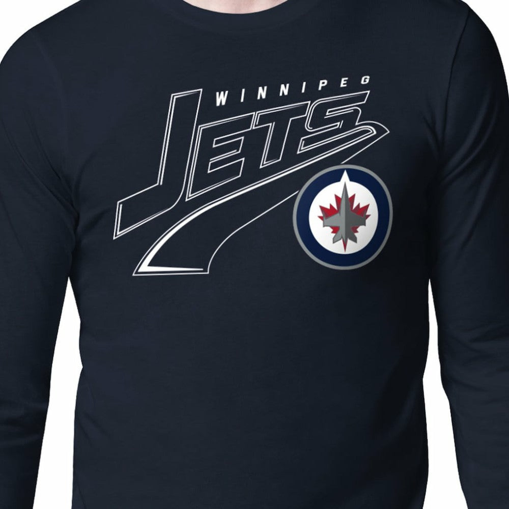 Winnipeg Jets Starter Modern Tailsweep Long Sleeve T-Shirt - Navy - NHL
