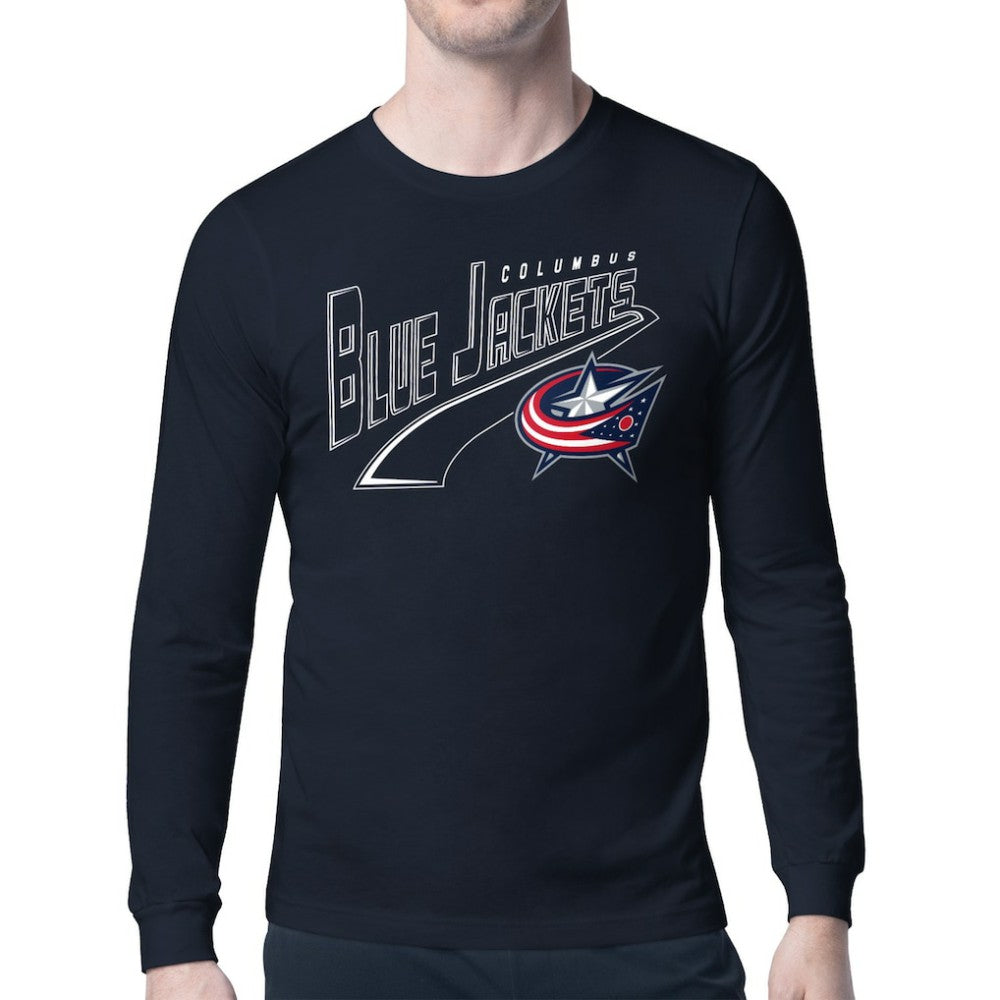 Columbus Blue Jackets Starter Modern Tailsweep Long Sleeve T-Shirt - Navy - NHL