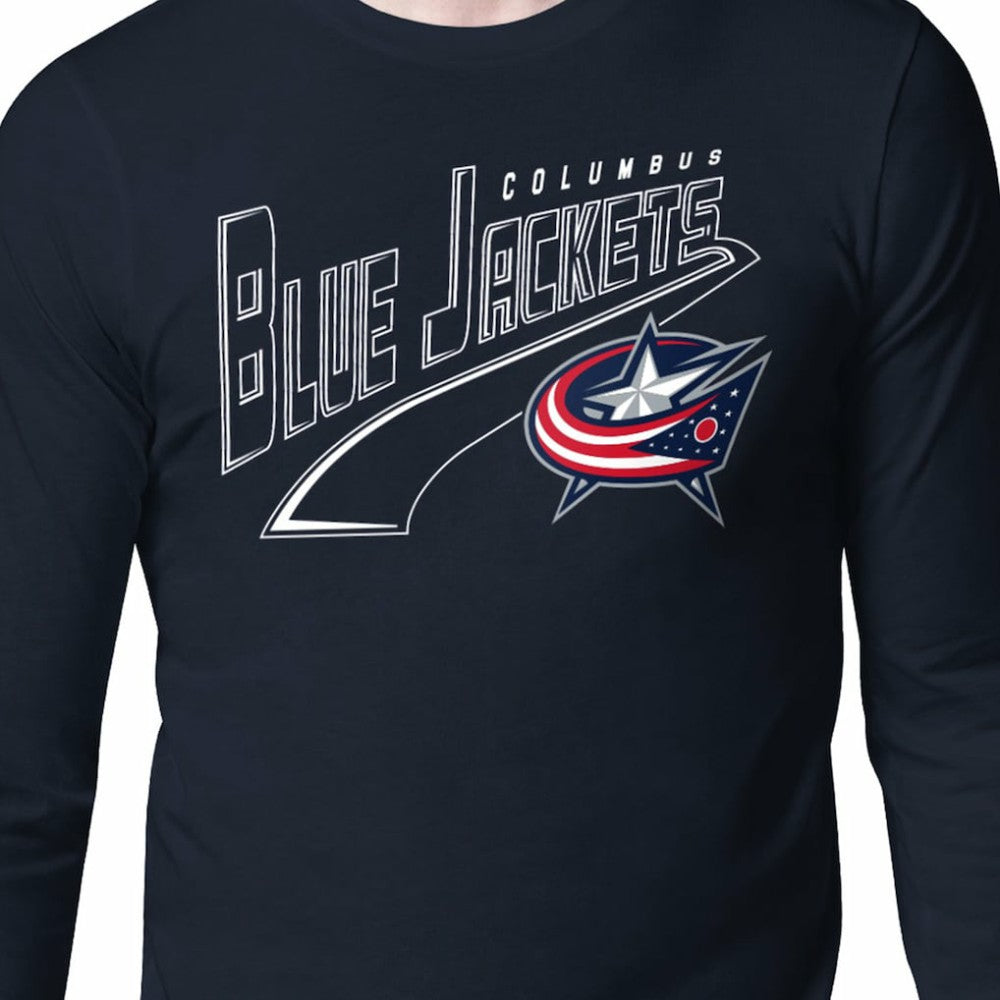 Columbus Blue Jackets Starter Modern Tailsweep Long Sleeve T-Shirt - Navy - NHL