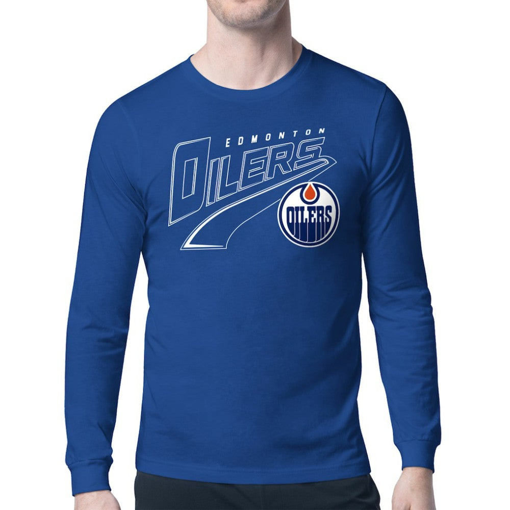Edmonton Oilers Starter Modern Tailsweep Long Sleeve T-Shirt - Royal - NHL