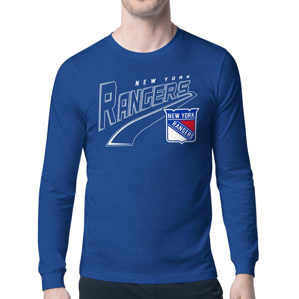New York Rangers Starter Modern Tailsweep Long Sleeve T-Shirt - Blue - NHL
