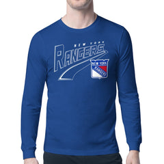 New York Rangers Starter Modern Tailsweep Long Sleeve T-Shirt - Blue - NHL