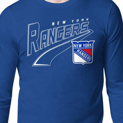 New York Rangers Starter Modern Tailsweep Long Sleeve T-Shirt - Blue - NHL