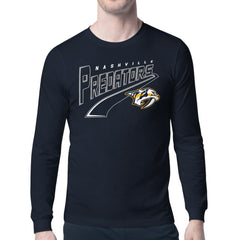 Nashville Predators Starter Modern Tailsweep Long Sleeve T-Shirt - Navy - NHL