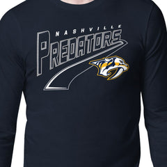 Nashville Predators Starter Modern Tailsweep Long Sleeve T-Shirt - Navy - NHL