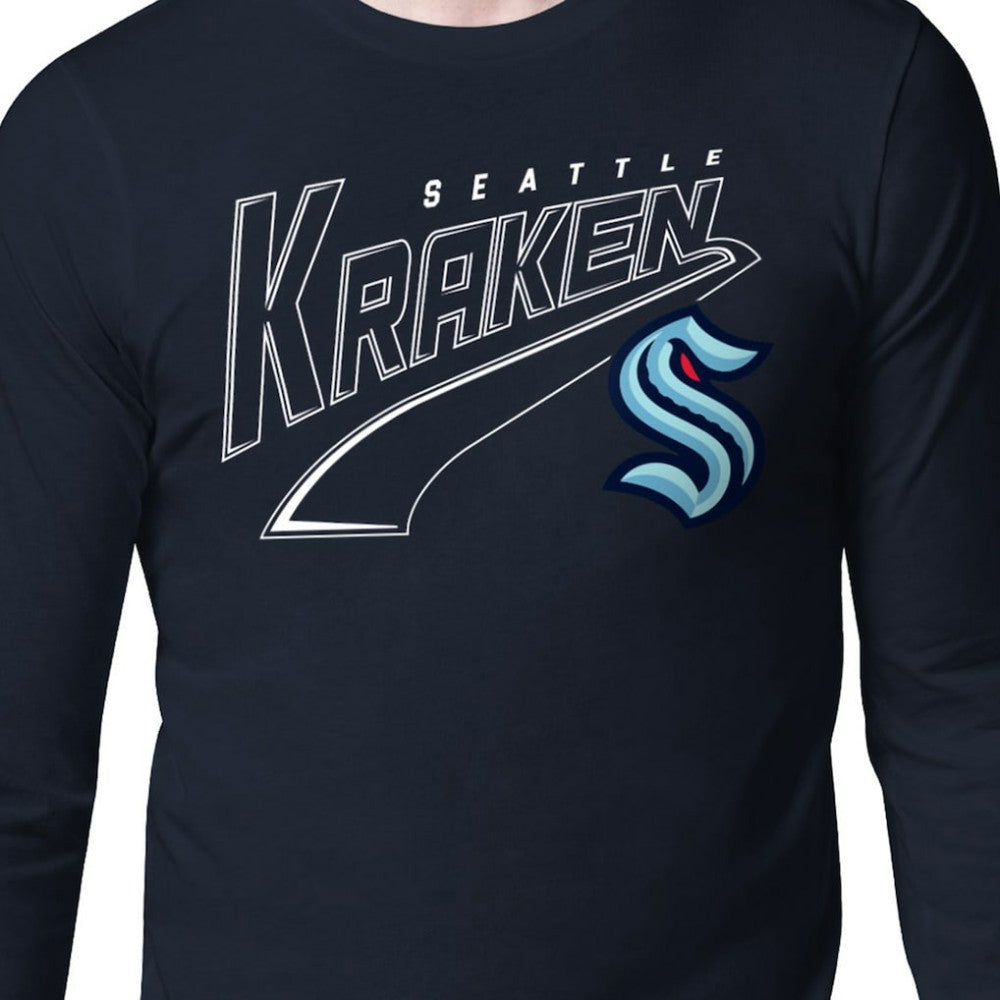 Seattle Kraken Starter Modern Tailsweep Long Sleeve T-Shirt - Deep Sea Blue - NHL