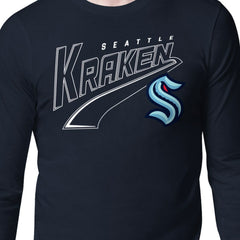 Seattle Kraken Starter Modern Tailsweep Long Sleeve T-Shirt - Deep Sea Blue - NHL