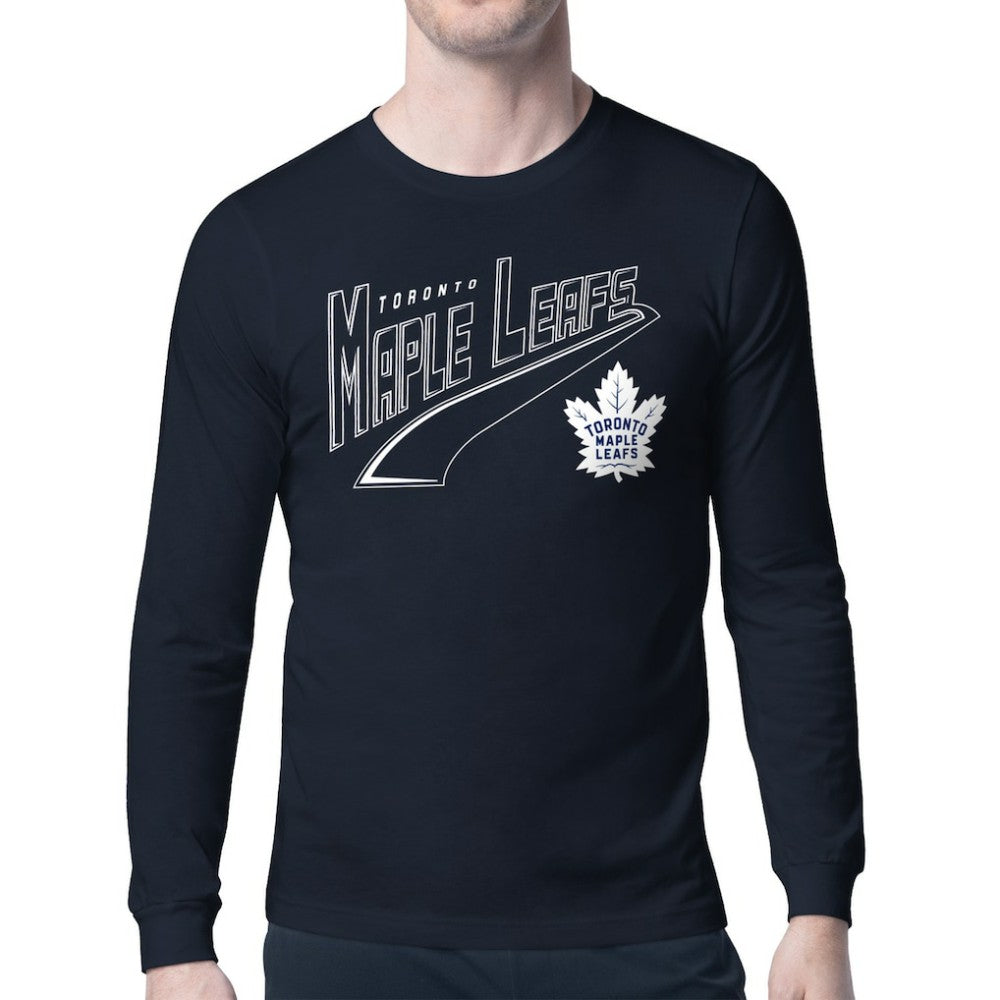 Toronto Maple Leafs Starter Modern Tailsweep Long Sleeve T-Shirt - Blue - NHL