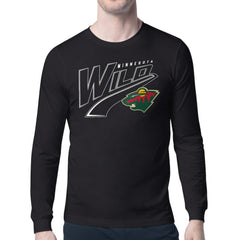 Minnesota Wild Starter Modern Tailsweep Long Sleeve T-Shirt - Black - NHL