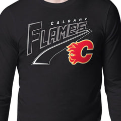 Calgary Flames Starter Modern Tailsweep Long Sleeve T-Shirt - Black - NHL
