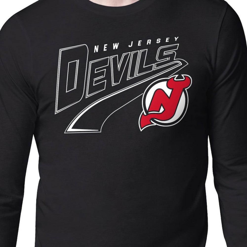 New Jersey Devils Starter Modern Tailsweep Long Sleeve T-Shirt - Black - NHL