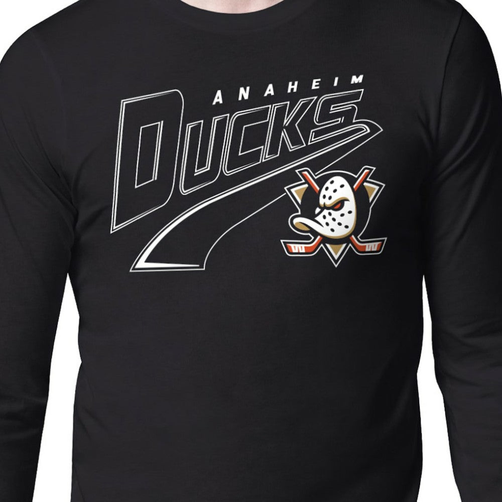 Anaheim Ducks Starter Modern Tailsweep Long Sleeve T-Shirt - Black - NHL
