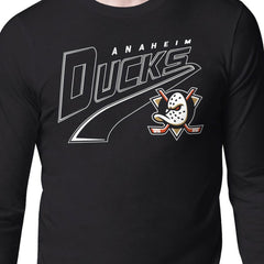 Anaheim Ducks Starter Modern Tailsweep Long Sleeve T-Shirt - Black - NHL