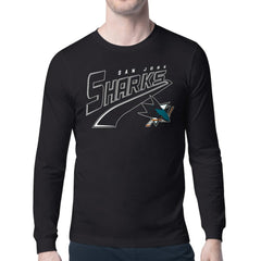 San Jose Sharks Starter Modern Tailsweep Long Sleeve T-Shirt - Black - NHL