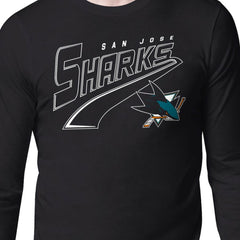 San Jose Sharks Starter Modern Tailsweep Long Sleeve T-Shirt - Black - NHL
