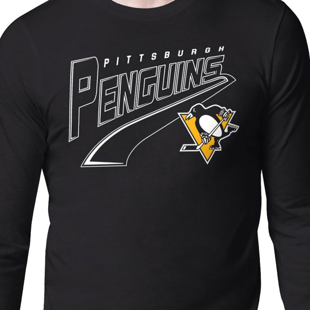 Pittsburgh Penguins Starter Modern Tailsweep Long Sleeve T-Shirt - Black - NHL