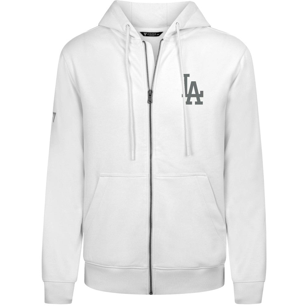 Los Angeles Dodgers Levelwear Podium Chenille Logo Full-Zip Hoodie - MLB