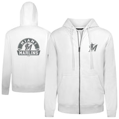 Miami Marlins Levelwear Podium Chenille Logo Full-Zip Hoodie - MLB