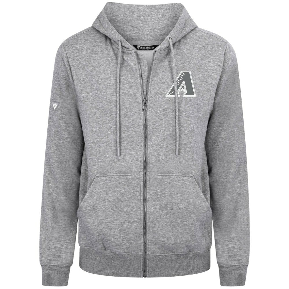 Arizona Diamondbacks Levelwear Podium Chenille Logo Full-Zip Hoodie - MLB
