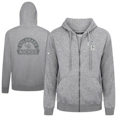 Colorado Rockies Levelwear Podium Chenille Logo Full-Zip Hoodie - MLB