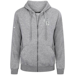 Colorado Rockies Levelwear Podium Chenille Logo Full-Zip Hoodie - MLB