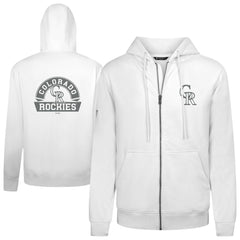 Colorado Rockies Levelwear Podium Chenille Logo Full-Zip Hoodie - MLB
