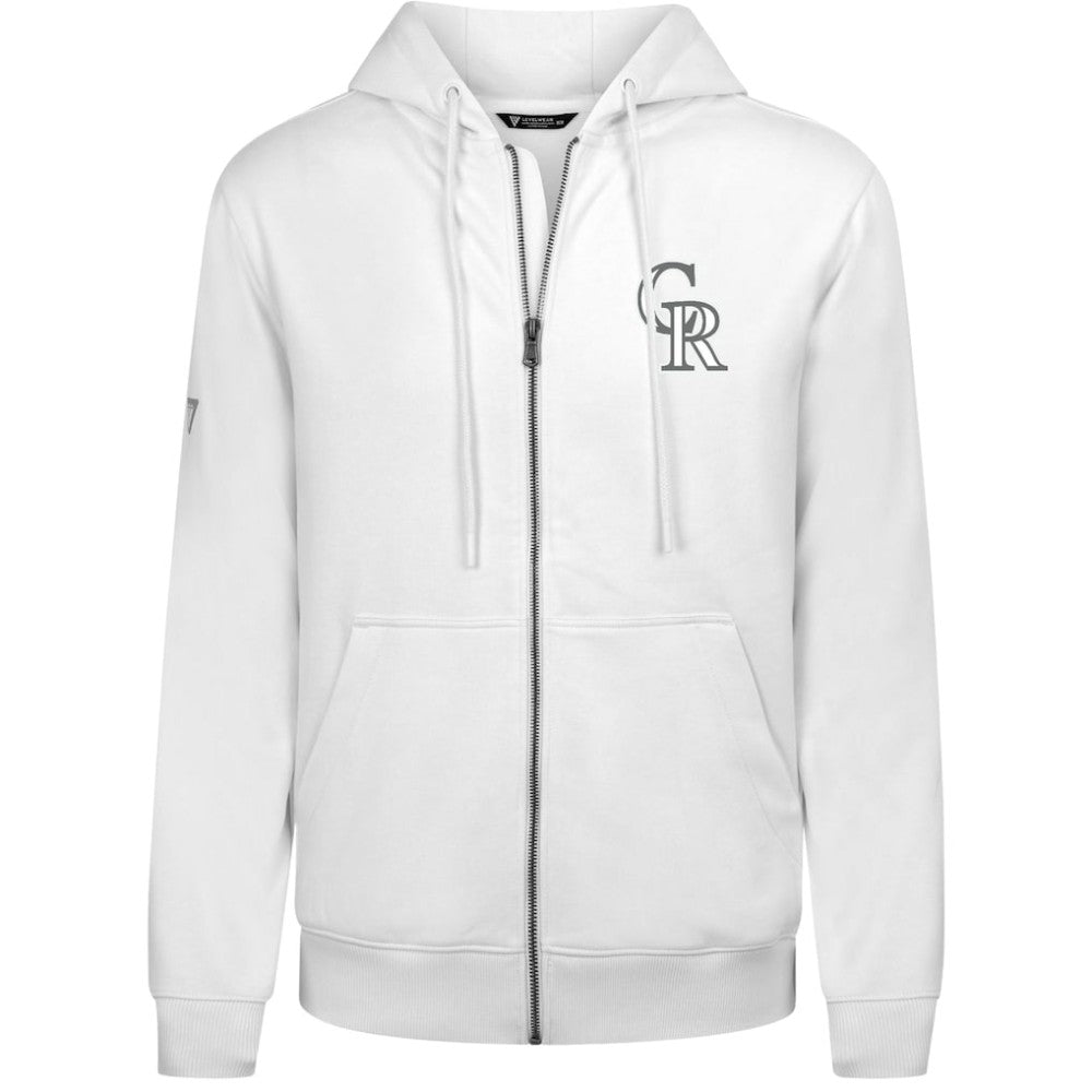 Colorado Rockies Levelwear Podium Chenille Logo Full-Zip Hoodie - MLB