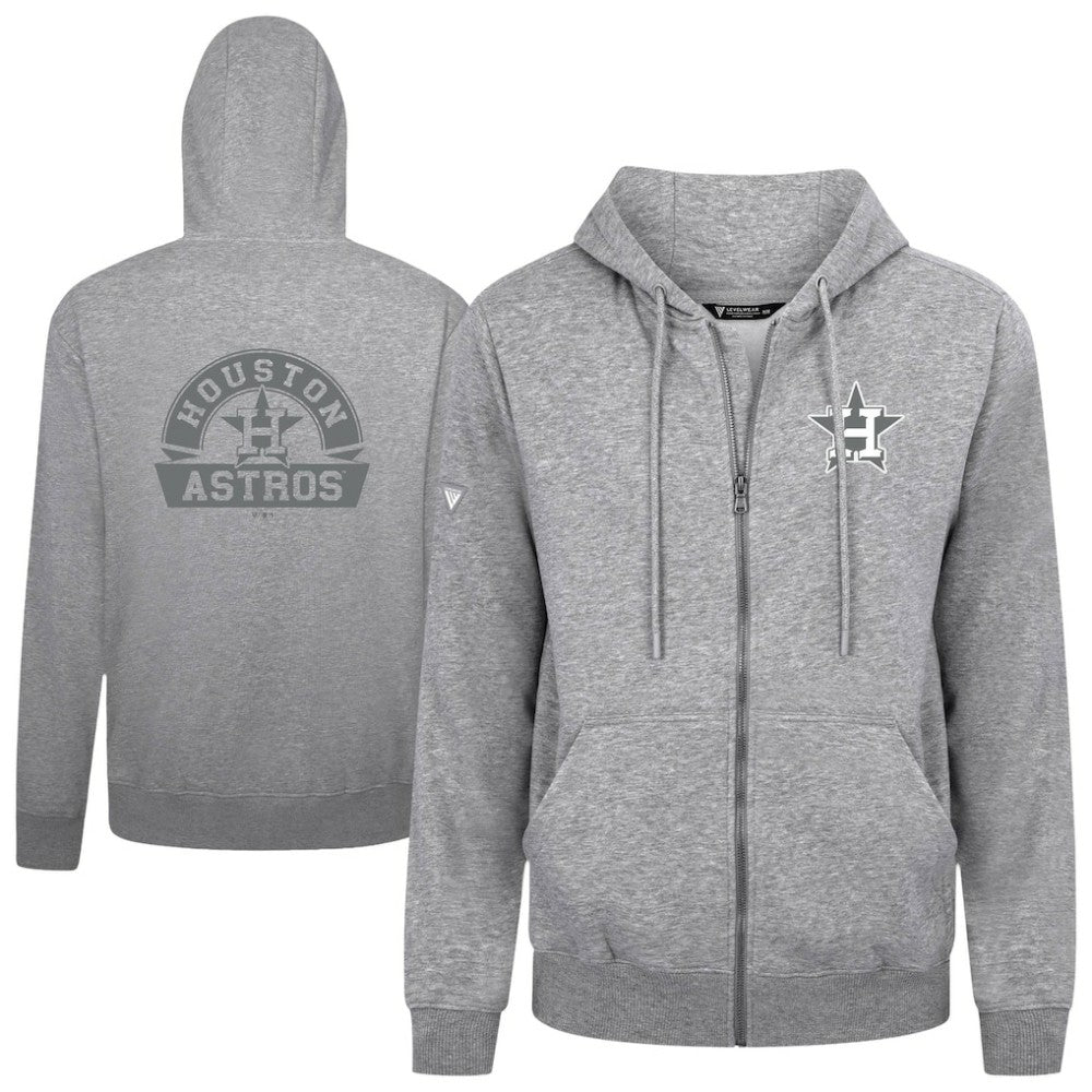 Houston Astros Levelwear Podium Chenille Logo Full-Zip Hoodie - MLB