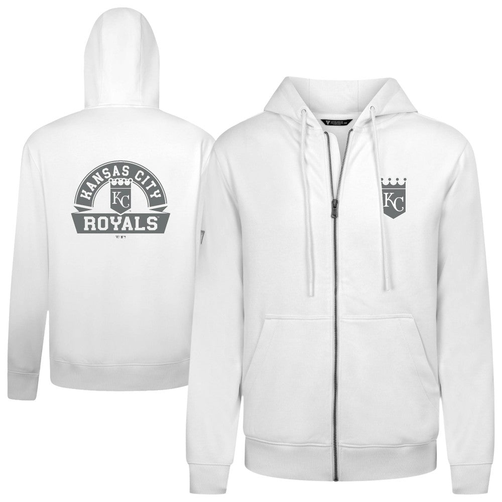 Kansas City Royals Levelwear Podium Chenille Logo Full-Zip Hoodie - MLB