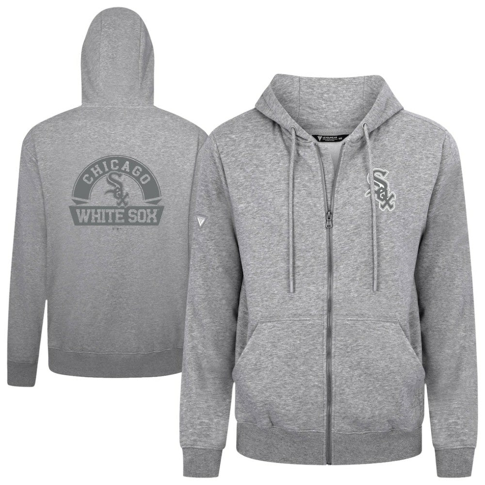 Chicago White Sox Levelwear Podium Chenille Logo Full-Zip Hoodie - MLB