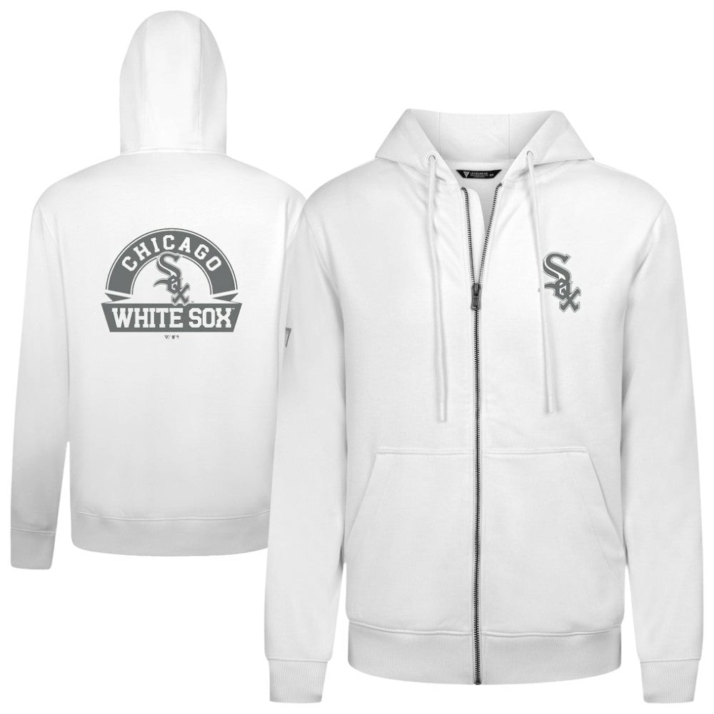 Chicago White Sox Levelwear Podium Chenille Logo Full-Zip Hoodie - MLB