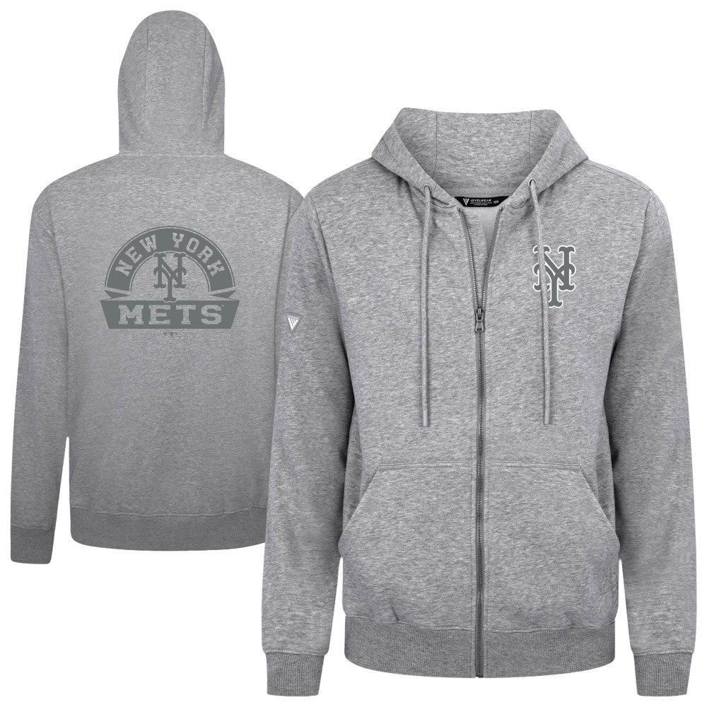 New York Mets Levelwear Podium Banner Arch Full-Zip Hoodie - MLB
