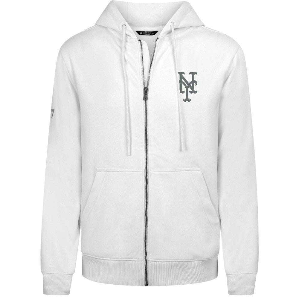 New York Mets Levelwear Podium Banner Arch Full-Zip Hoodie - MLB
