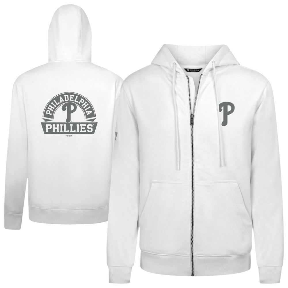 Philadelphia Phillies Levelwear Podium Banner Arch Full-Zip Hoodie - MLB