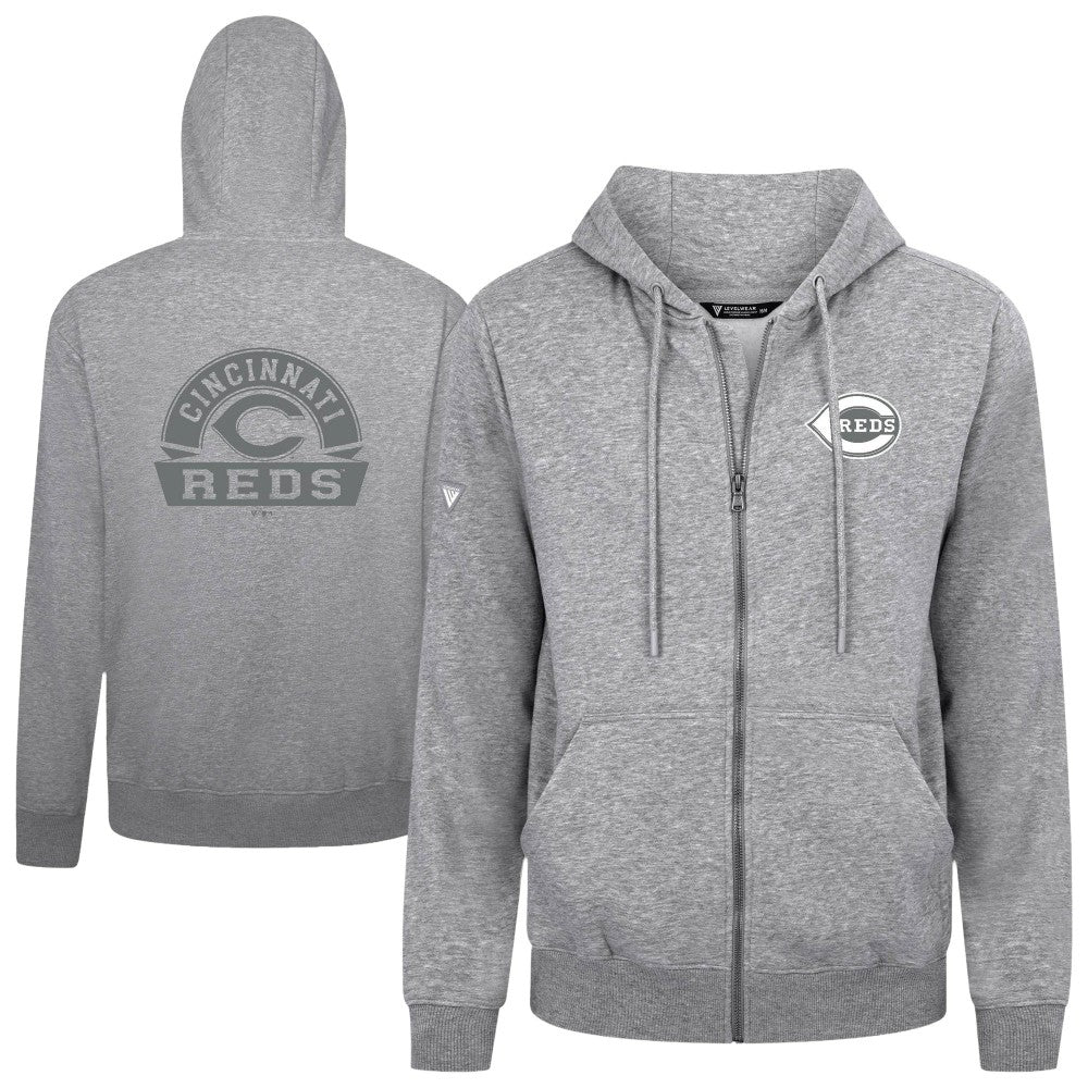 Cincinnati Reds Levelwear Podium Banner Arch Full-Zip Hoodie - MLB