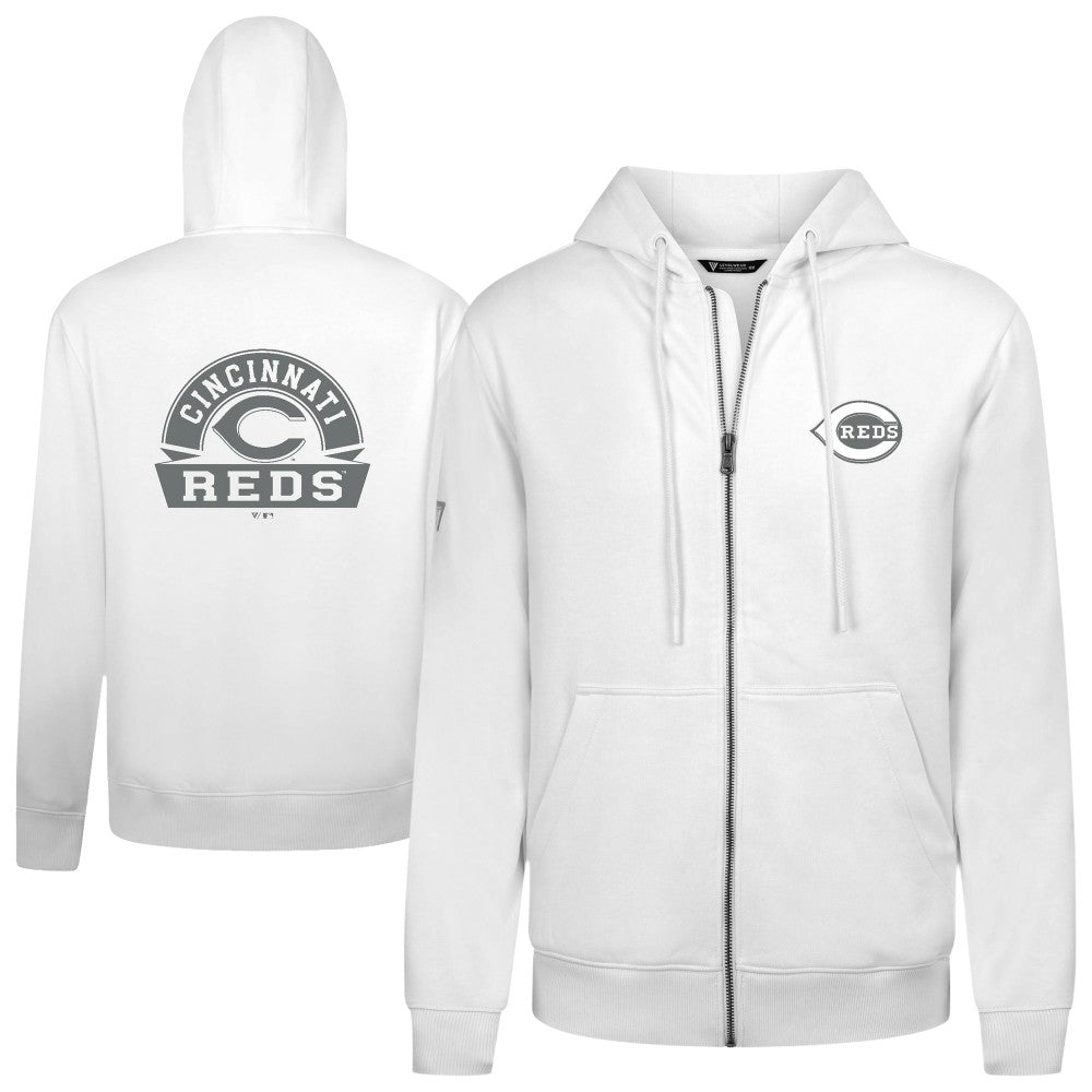 Cincinnati Reds Levelwear Podium Banner Arch Full-Zip Hoodie - MLB