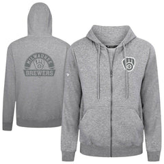 Milwaukee Brewers Levelwear Podium Banner Arch Full-Zip Hoodie - MLB