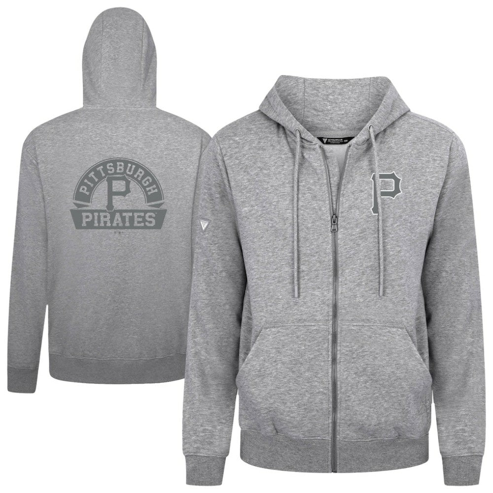 Pittsburgh Pirates Levelwear Podium Banner Arch Full-Zip Hoodie - MLB