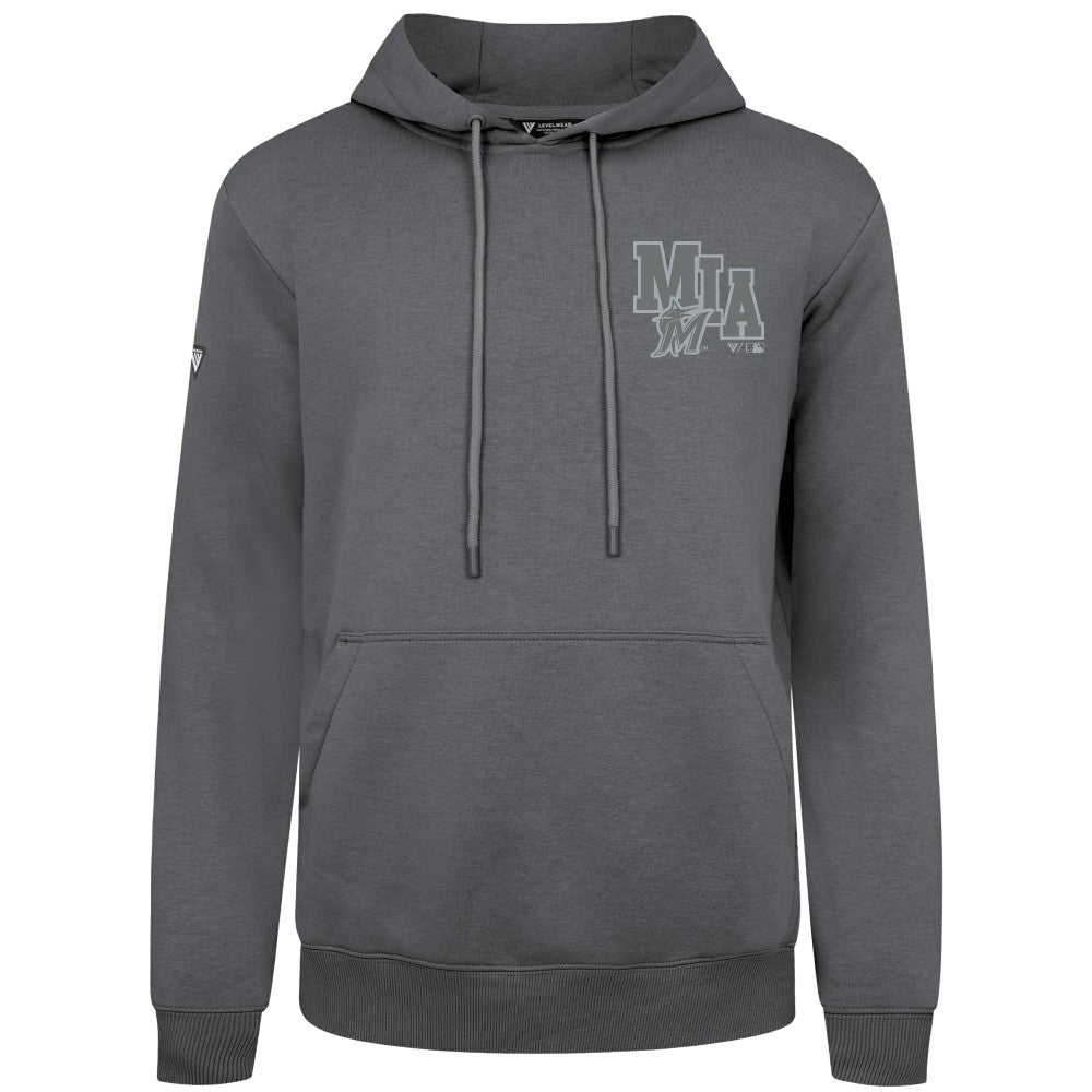 Miami Marlins Levelwear Podium Grain Hoodie - MLB