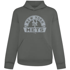 New York Mets Levelwear Luxe Signature Banner Arch Tri-Blend Hoodie - MLB