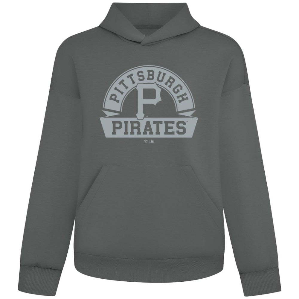 Pittsburgh Pirates Levelwear Luxe Signature Banner Arch Tri-Blend Hoodie - MLB