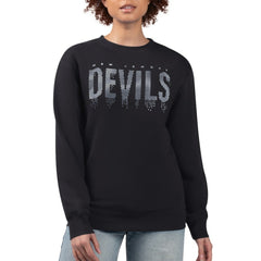 New Jersey Devils G-III 4Her by Carl Banks Women's Metallic Drop Printed Fleece Sweatshirt - Black - NHL