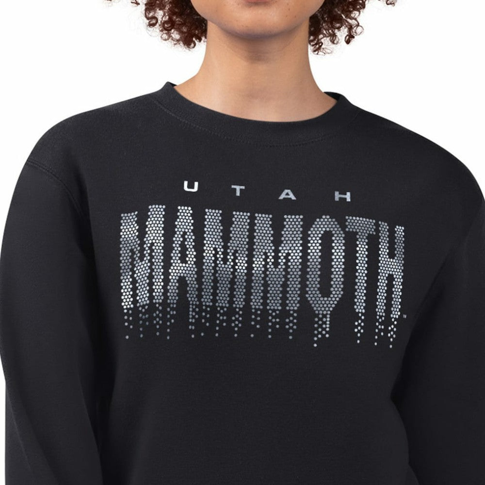 Utah Mammoth G-III 4Her by Carl Banks Women's Metallic Drop Printed Fleece Sweatshirt - Black - NHL