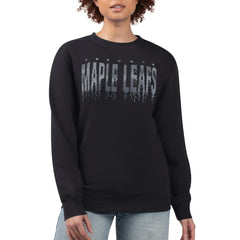 Toronto Maple Leafs G-III 4Her by Carl Banks Women's Metallic Drop Printed Fleece Sweatshirt - Black - NHL