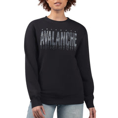 Colorado Avalanche G-III 4Her by Carl Banks Women's Metallic Drop Printed Fleece Sweatshirt - Black - NHL