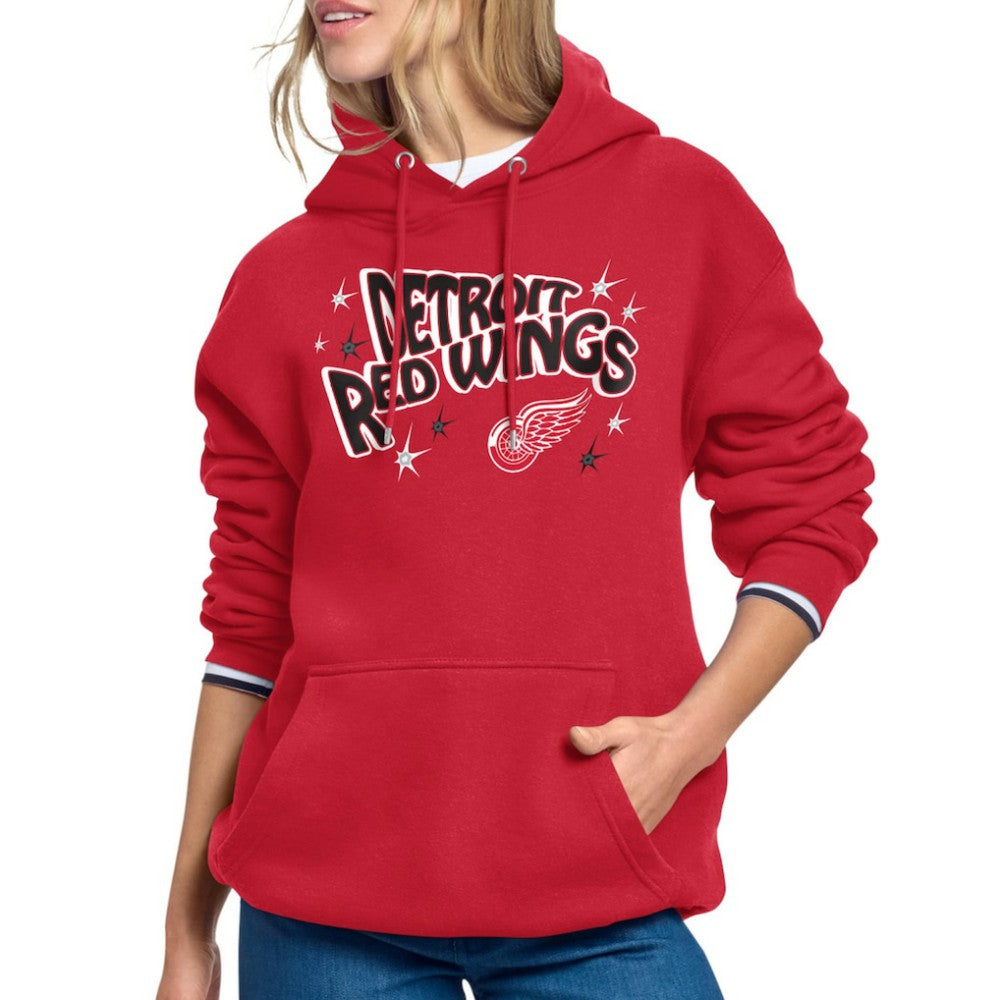 Detroit Red Wings Starter Women's Fireworks Fleece Hoodie - Red - NHL